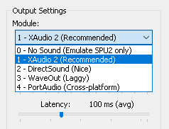 SPU2-Output Settings