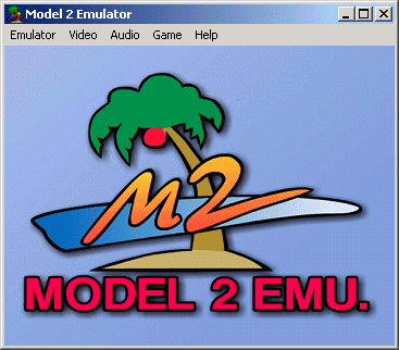アーケードエミュ: Model 2 Emulatorの起動画面